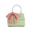 Handbags GUNAS NEW YORK | Gunas New York Cottontail Mint & Light Pink Vegan Leather Satchel Bag