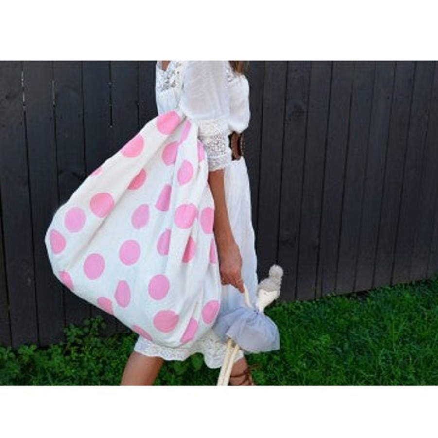 Kids Annabel Trends Bags | Toy Mat & Storage Bag Pink Dot