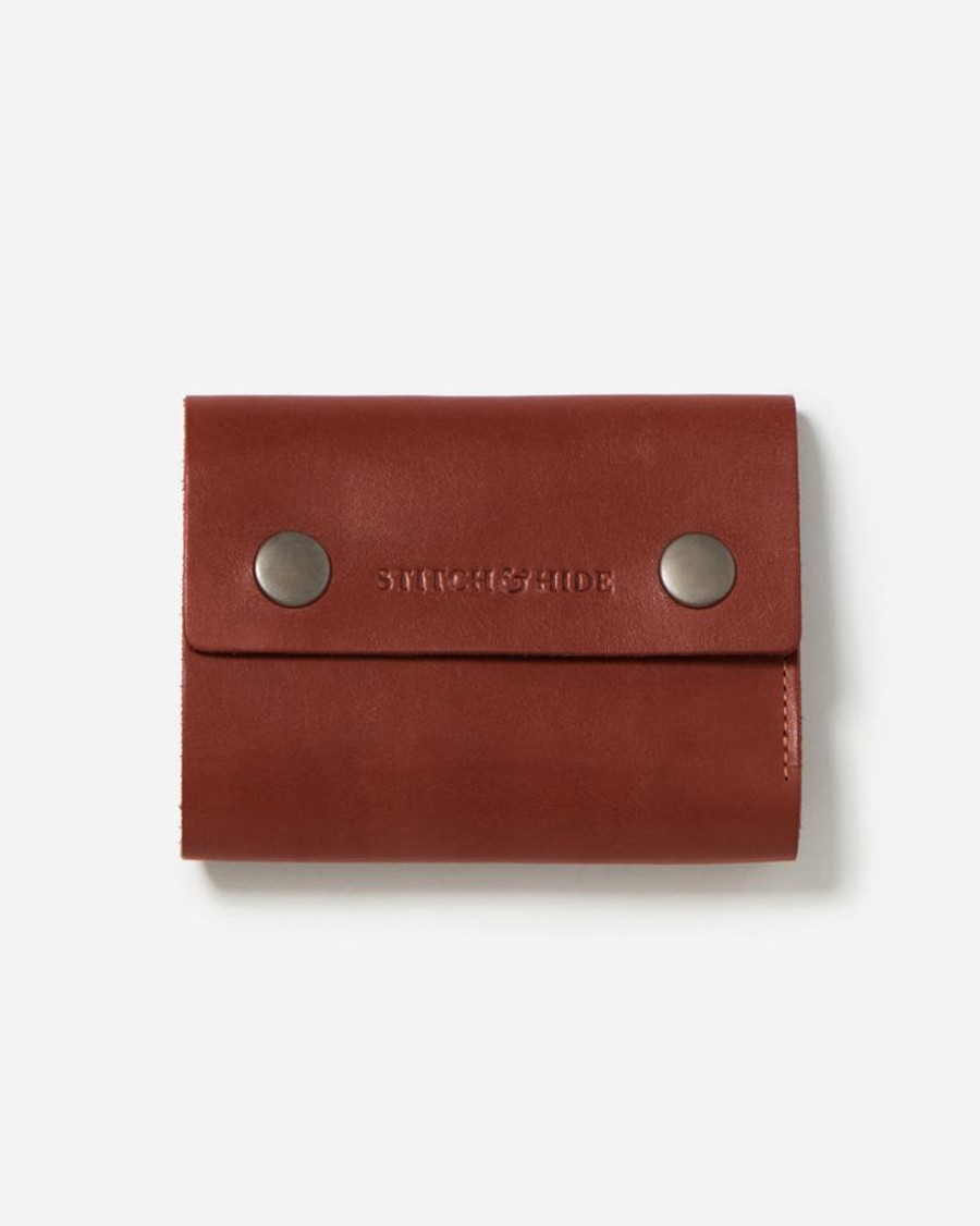 Wallets Stitch & Hide Bifold & Trifold Wallets | Stitch & Hide Leather Jack Men'S Wallet Maple Brown