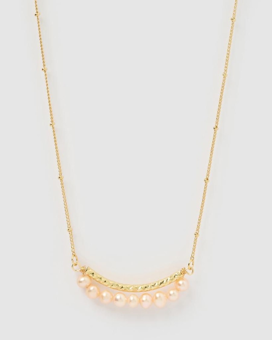 Jewellery Miz Casa & Co Necklaces | Miz Casa & Co Tempest Freshwater Pearl Necklace Gold Pink