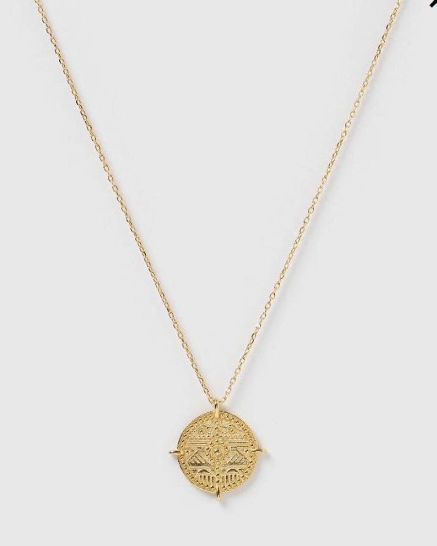 Jewellery Izoa Necklaces | Izoa Ancient City Coin Necklace