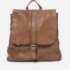 Handbags Stitch & Hide | Stitch & Hide Washed Leather Hamburg Backpack Taupe - Free Wallet Pouch