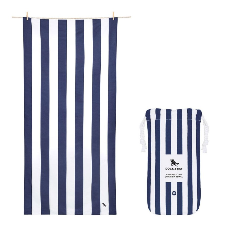 Women Dock & Bay Beach Towels | Dock & Bay Beach Towel Cabana Collection Xl 100% Recycled Whitsunday Blue