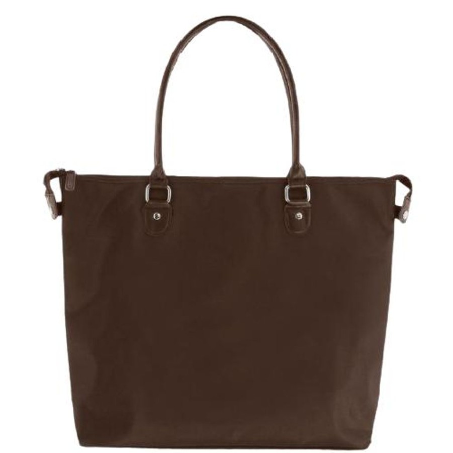 Handbags Gabee | Gabee Leather Beth Overnight Tote Brown