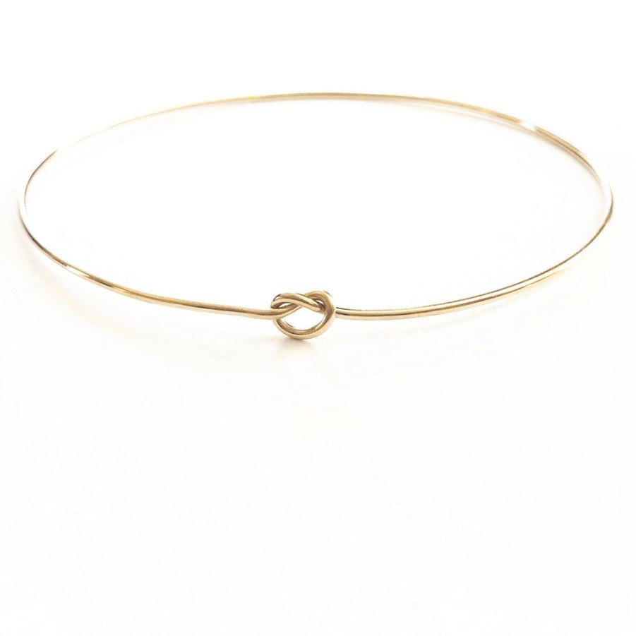 Jewellery Agapantha Jewelry Bracelets | Agapantha Jewelry Shelby Love Knot Bangle