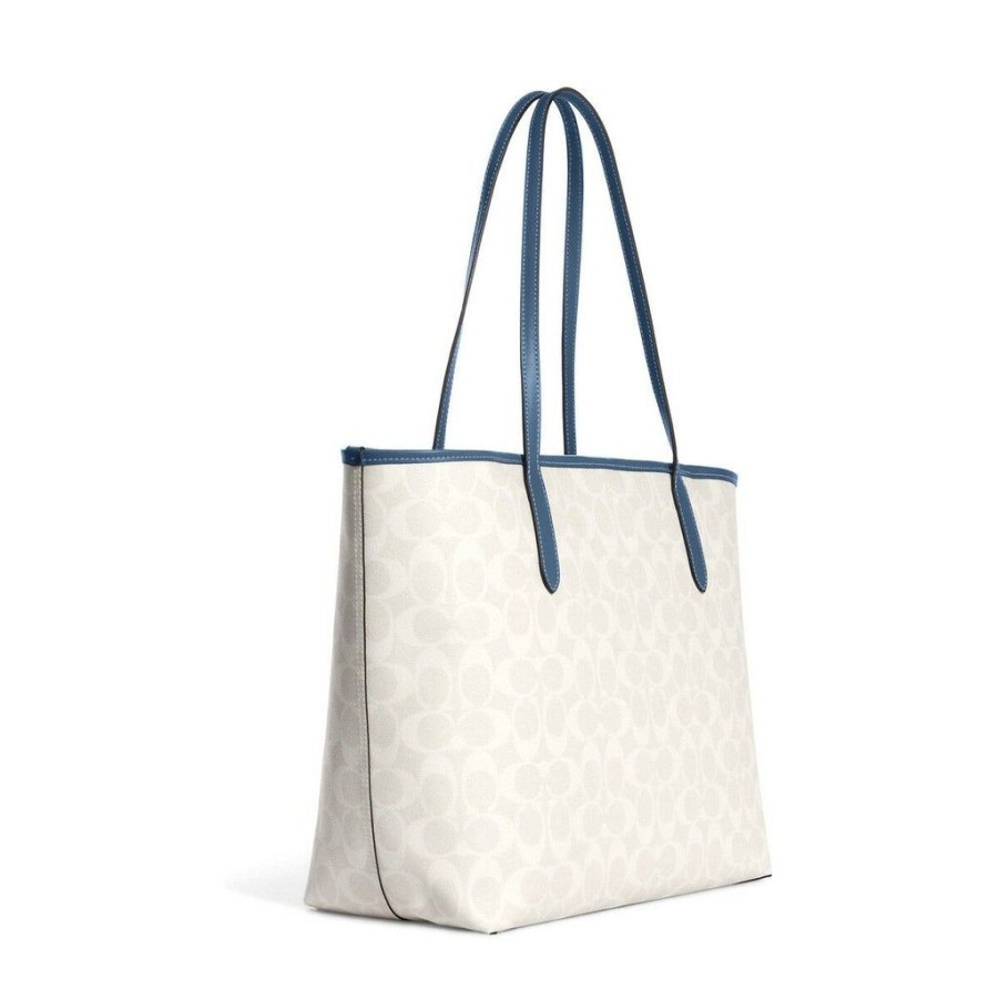 Handbags Coach | Coach Cb869-Svuob White Leather Tote Bag