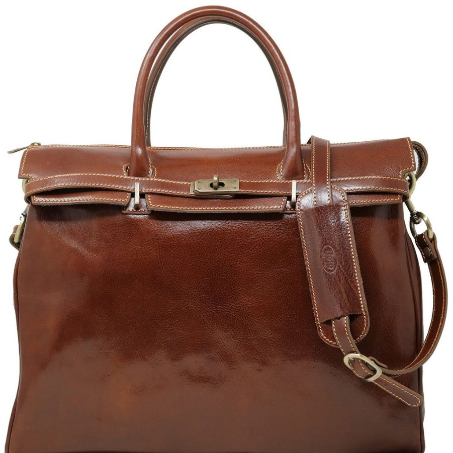 Handbags Floto Leather | Floto Leather Milano Shoulder Tote