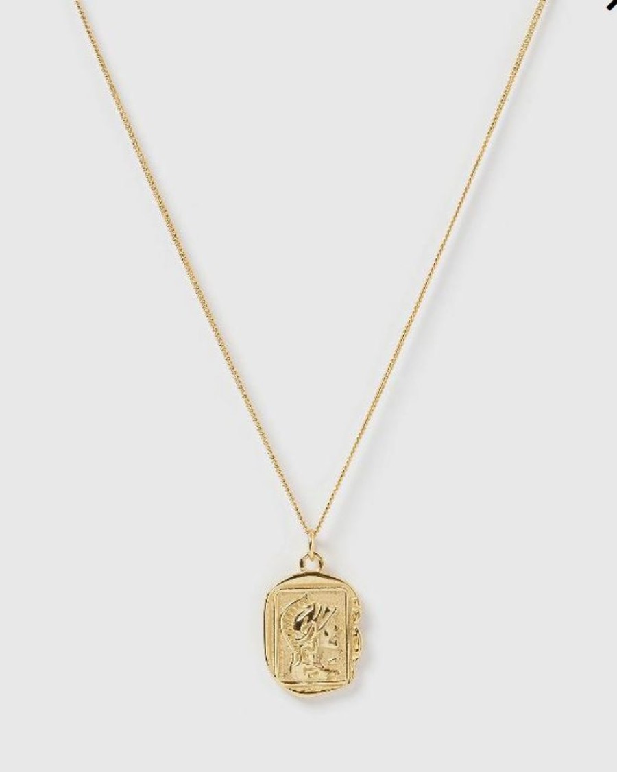 Jewellery Izoa Necklaces | Izoa Julius Coin Necklace Gold