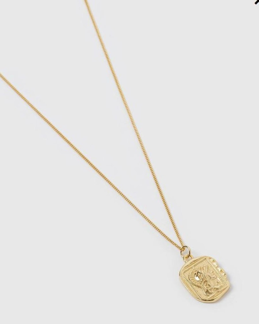 Jewellery Izoa Necklaces | Izoa Julius Coin Necklace Gold