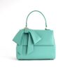 Handbags GUNAS NEW YORK | Gunas New York Cottontail Cyan Vegan Leather Satchel Bag