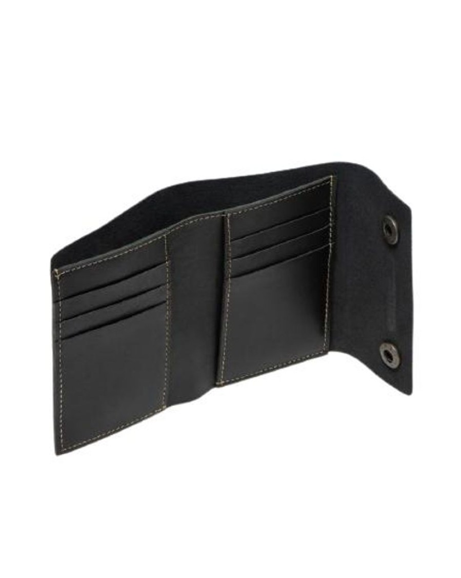 Wallets Stitch & Hide Bifold & Trifold Wallets | Stitch & Hide Leather Jack Men'S Wallet Black