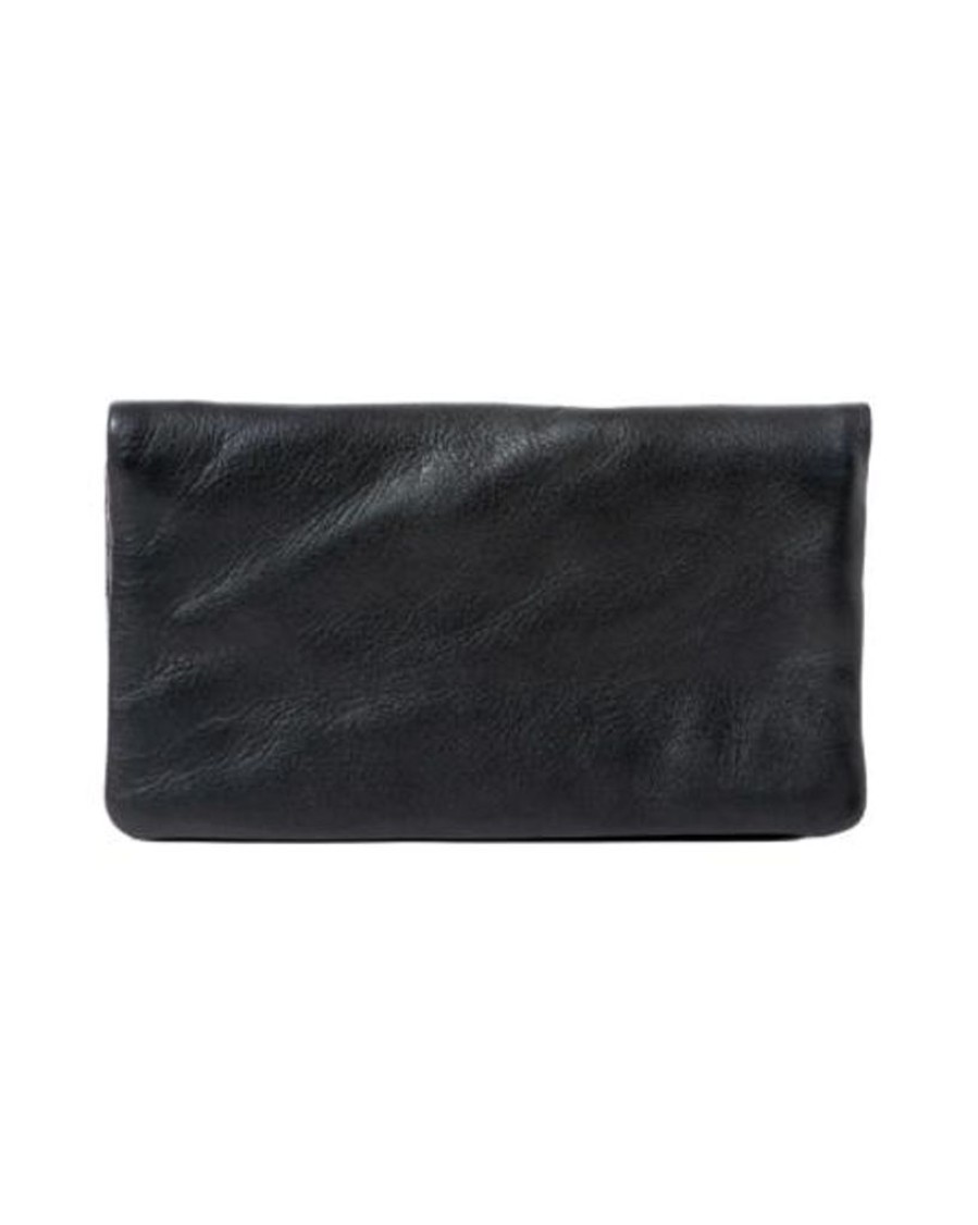 Wallets Stitch & Hide Snap Closure Wallets | Stitch & Hide Washed Leather Bondi Bi-Fold Wallet Black