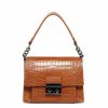 Handbags Victor & Hugo | Victor & Hugo Croc Print Shoulder Bag Vh219Piniau006 Brown (21 X 16 X 9 Cm)