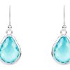 Jewellery LATELITA LONDON Earrings | Latelita London Petite Drop Earring Blue Topaz Hydro Silver