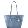 Handbags Michael Kors | Michael Kors Shoulder Bag Tote Carine Blue 43 X 28 X 13 Cm