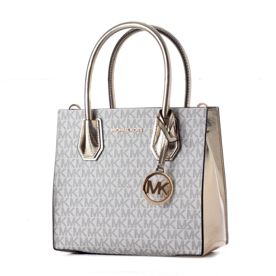 Handbags Michael Kors | Michael Kors Mercer Satchel Bag Grey 22 X 21 X 10 Cm