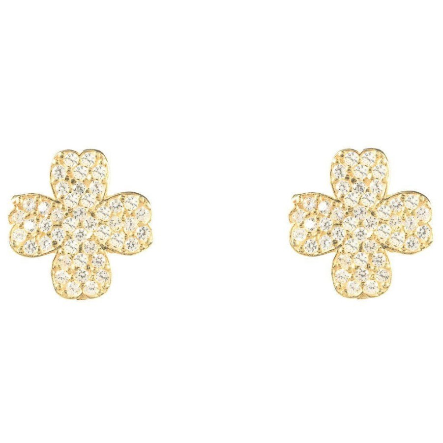 Jewellery LATELITA LONDON Earrings | Latelita London Lucky Four Leaf Clover Earring