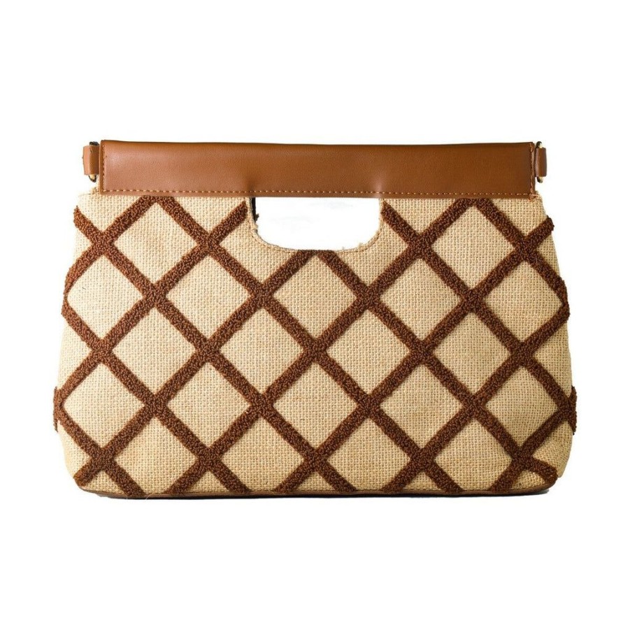 Handbags Laura Ashley | Laura Ashley Valetta-Quilted-Tan Brown Clutch