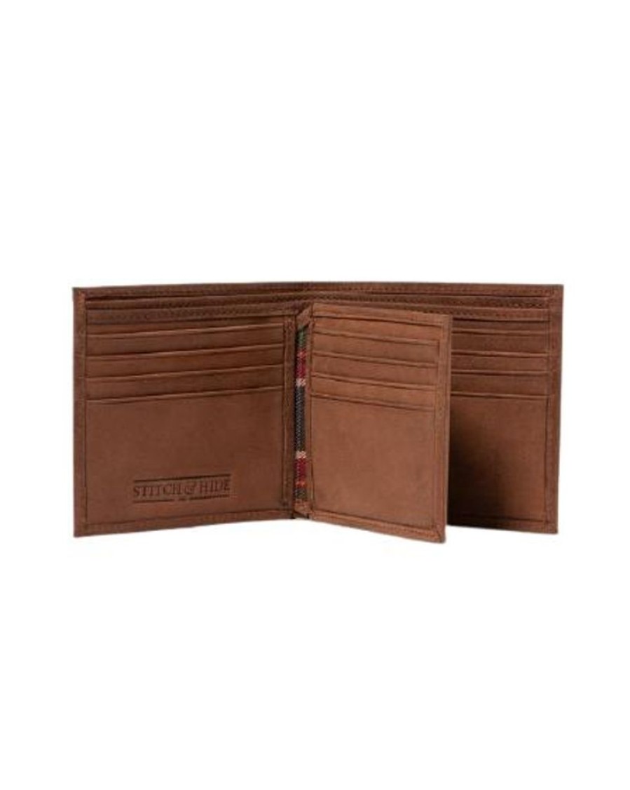 Wallets Stitch & Hide Bifold & Trifold Wallets | Stitch & Hide Leather Henry Men'S Bi-Fold Wallet Cafe Brown