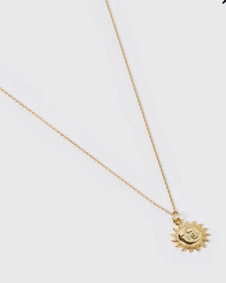 Jewellery Izoa Necklaces | Izoa Sunshine Necklace Gold