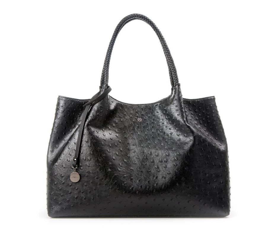 Handbags GUNAS NEW YORK | Gunas New York Naomi Black Vegan Leather Tote Bag