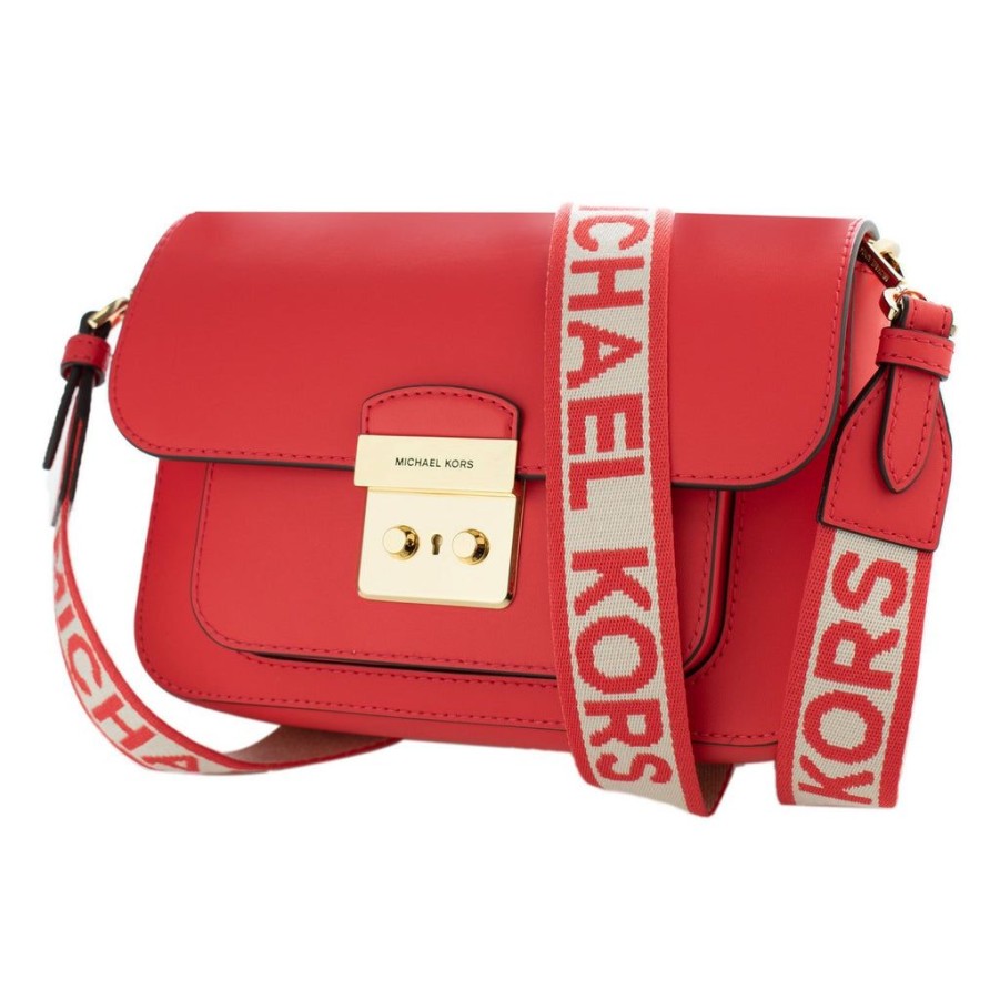 Handbags Michael Kors | Michael Kors 35T2Gs9M2L-Coral-Reef Pink Leather Crossbody Shoulder Bag