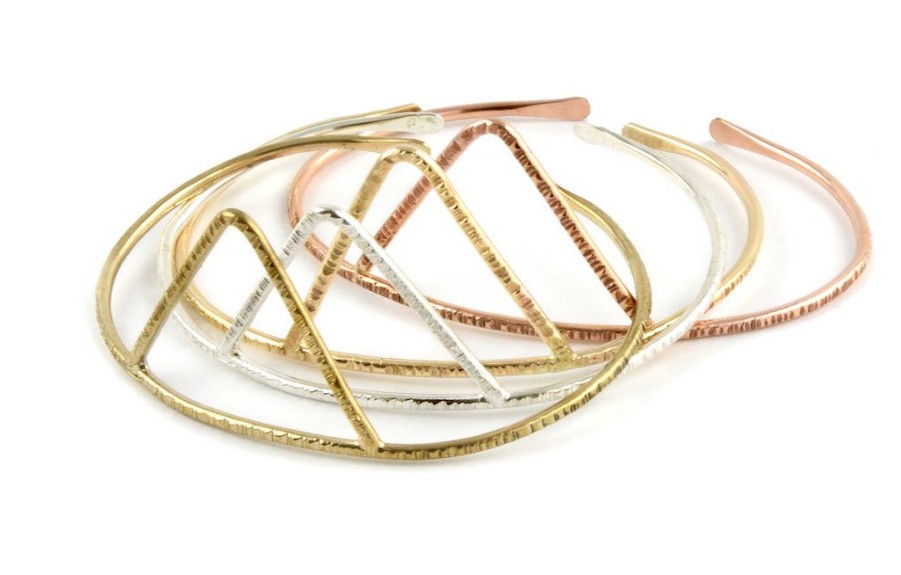 Jewellery Agapantha Jewelry Bracelets | Agapantha Jessa Triangle Cuff Bracelet