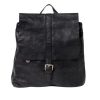 Handbags Stitch & Hide | Stitch & Hide Washed Leather Hamburg Backpack Black - Free Wallet Pouch