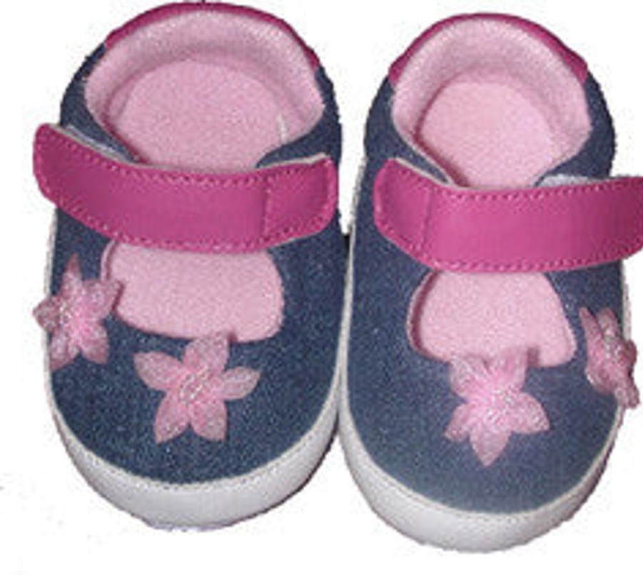 Kids Penelope Lane Shoes & Socks | Penelope Lane Pink Denim Shoes (12 - 18 Months)