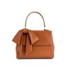 Handbags GUNAS NEW YORK | Gunas New York Cottontail Brown Vegan Leather Satchel Bag