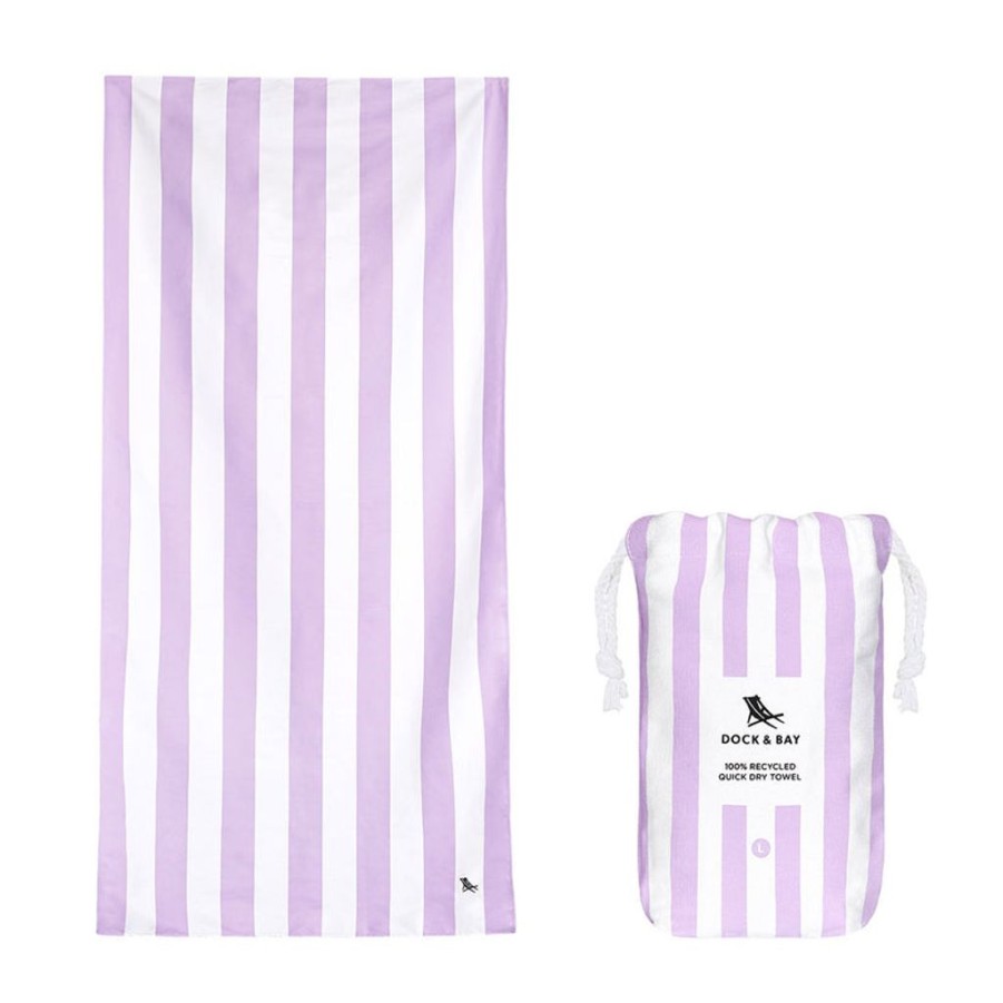 Women Dock & Bay Beach Towels | Dock & Bay Beach Towel Cabana Light Collection L 100% Recycled Lombok Lilac