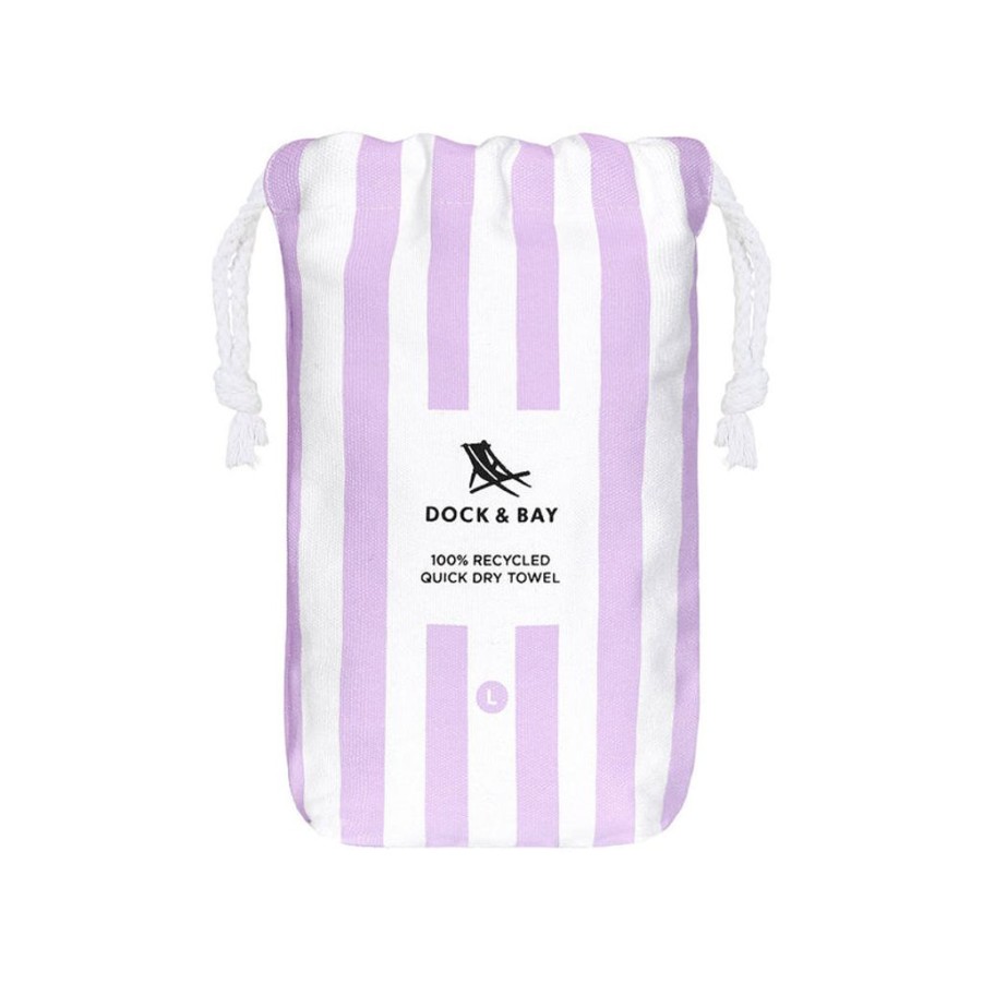 Women Dock & Bay Beach Towels | Dock & Bay Beach Towel Cabana Light Collection L 100% Recycled Lombok Lilac