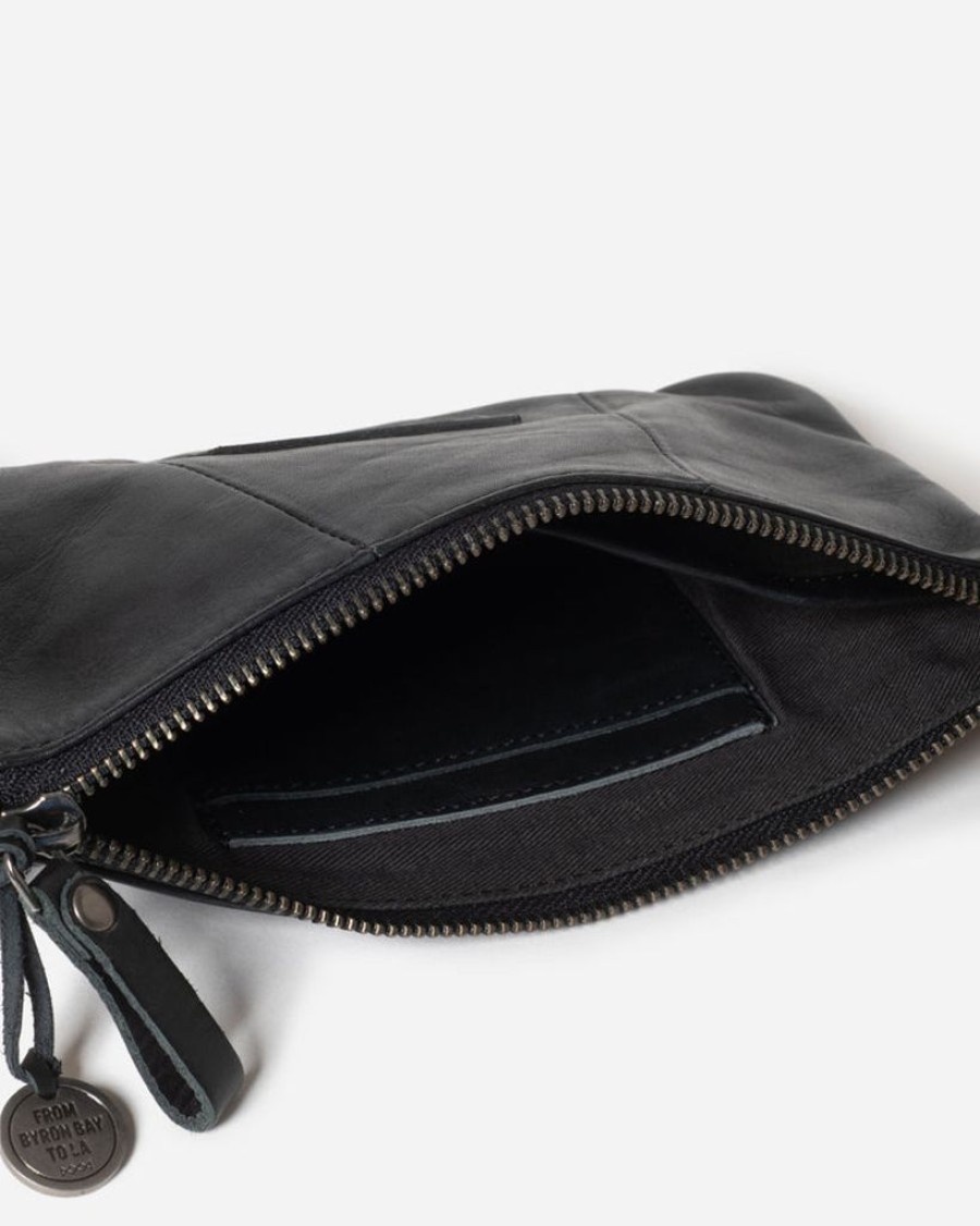 Wallets Stitch & Hide Pouch Wallets | Stitch & Hide Leather Lennox Pouch Black