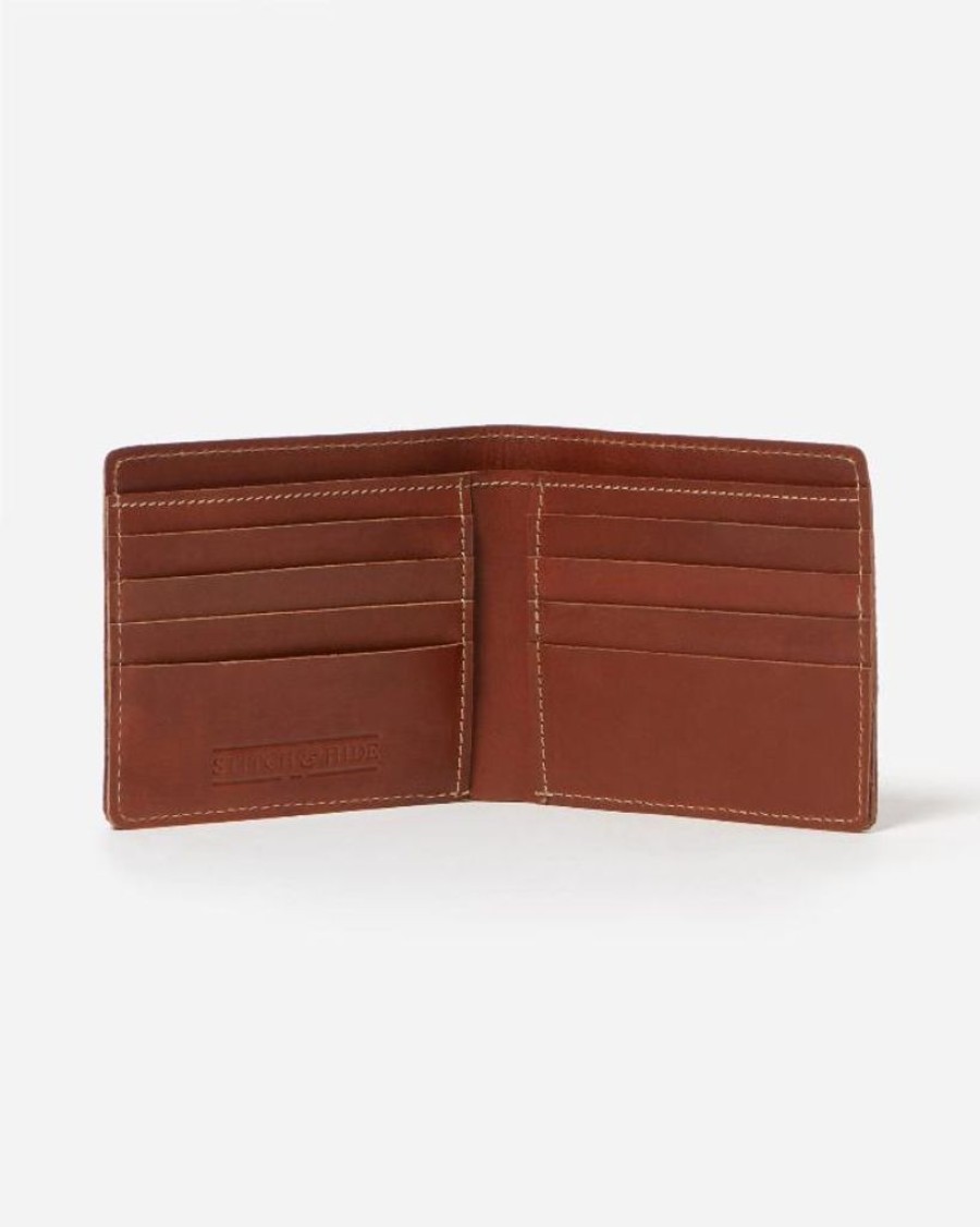 Wallets Stitch & Hide Bifold & Trifold Wallets | Stitch & Hide Leather Connor Wallet Maple Brown