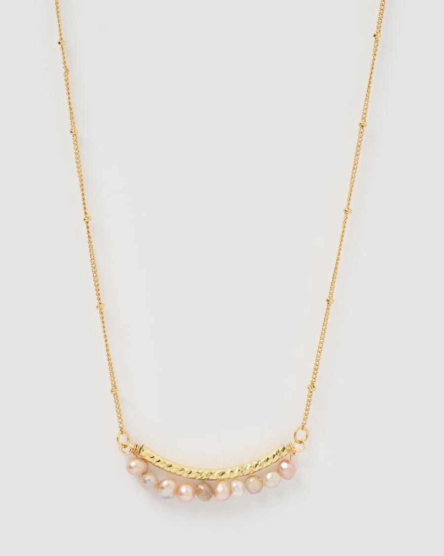 Jewellery Miz Casa & Co Necklaces | Miz Casa & Co Tempest Freshwater Pearl Necklace Gold Purple