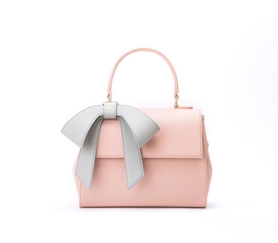 Handbags GUNAS NEW YORK | Gunas New York Cottontail Light Pink Vegan Leather Satchel Bag