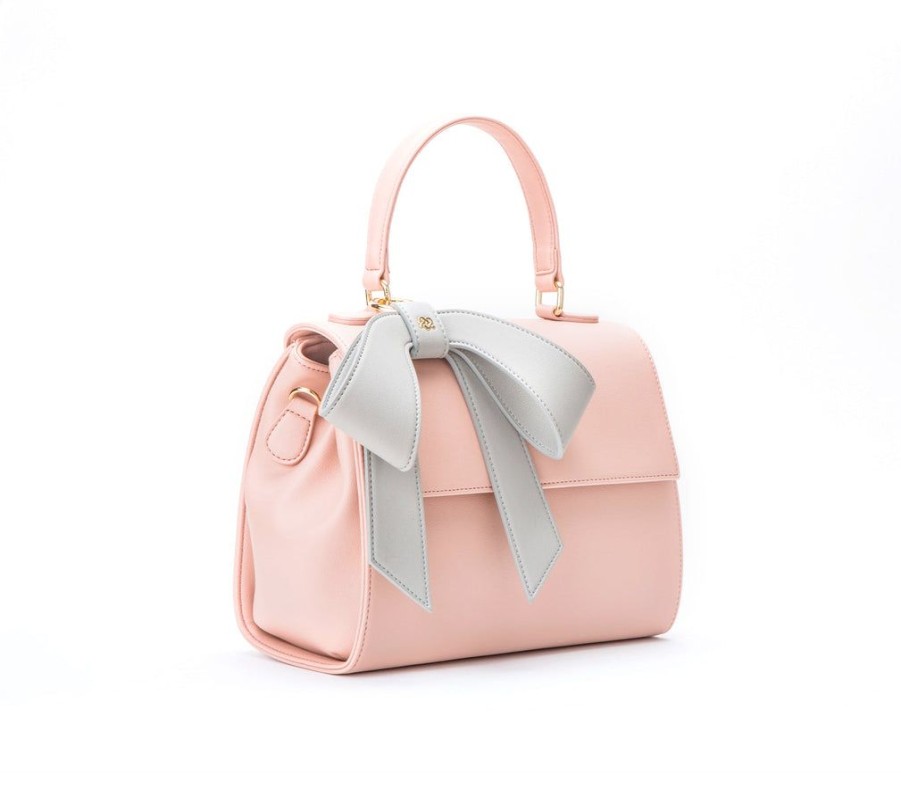 Handbags GUNAS NEW YORK | Gunas New York Cottontail Light Pink Vegan Leather Satchel Bag