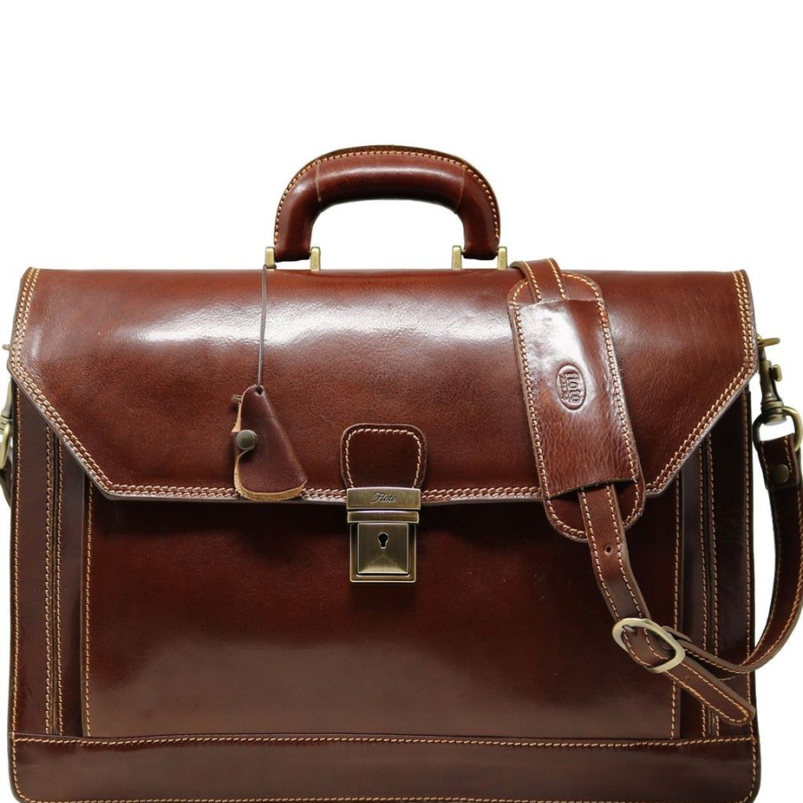 Men Floto Briefcases | Floto Leather Venezia Briefcase