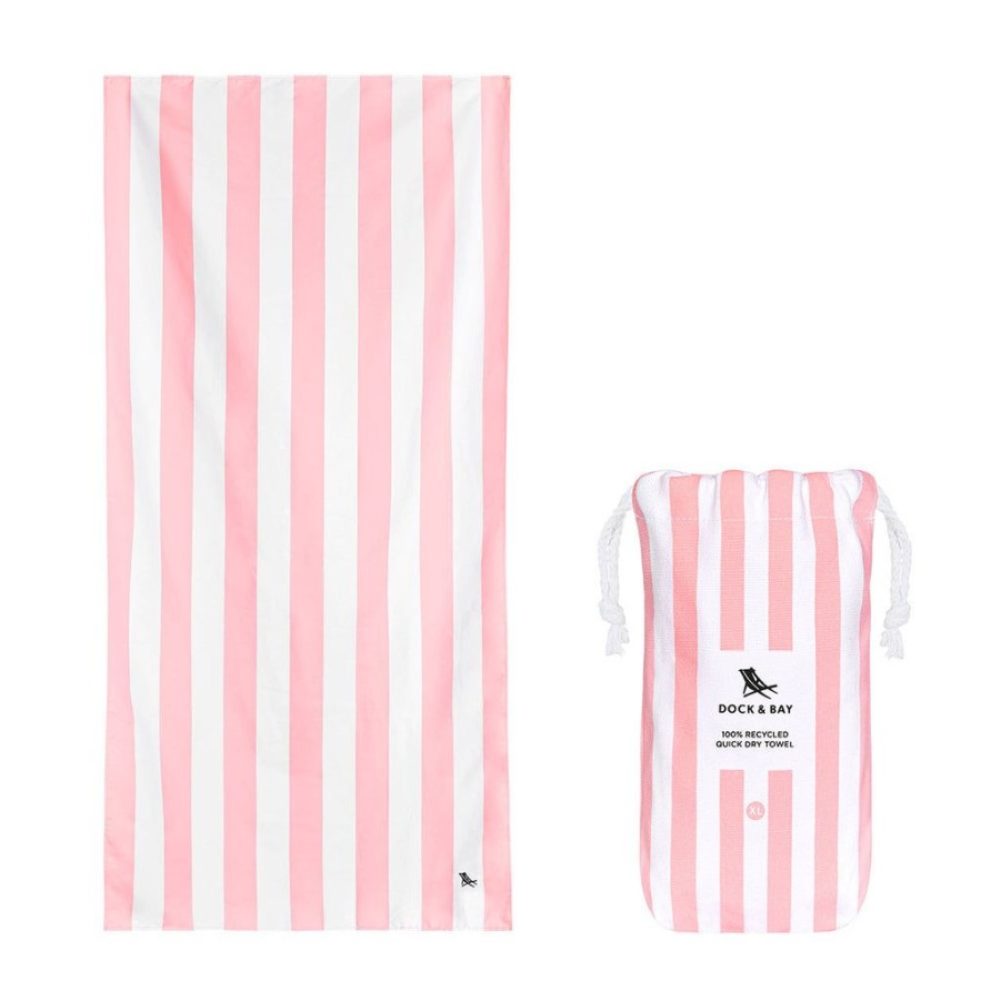 Women Dock & Bay Beach Towels | Dock & Bay Beach Towel Cabana Light Collection Xl 100% Recycled Malibu Pink