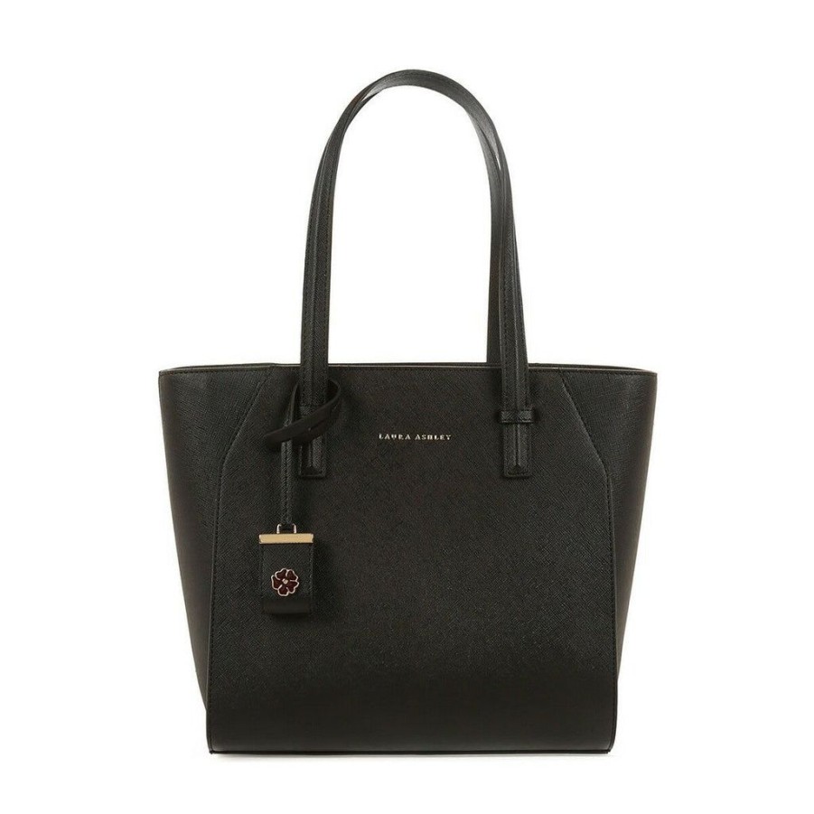 Handbags Laura Ashley | Laura Ashley Acton-Black Black Synthetic Tote Bag