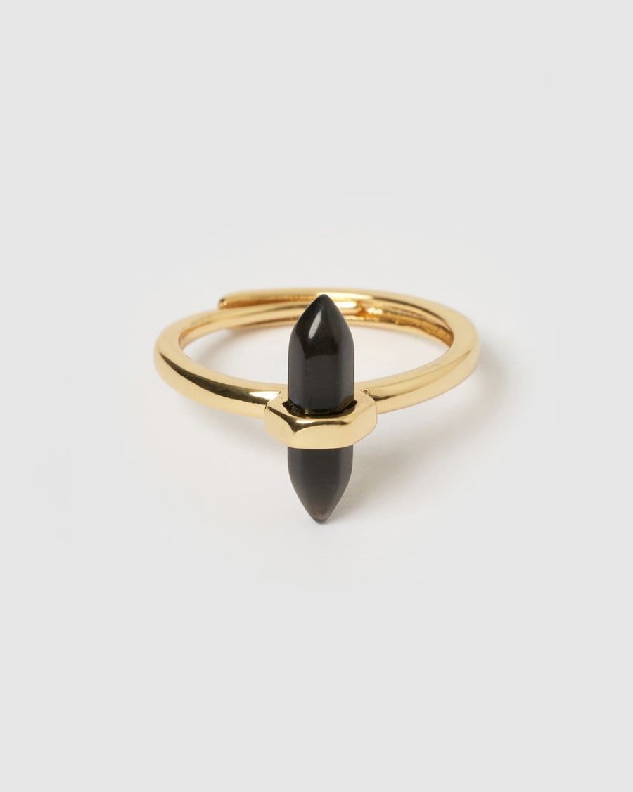 Jewellery Miz Casa & Co Rings | Miz Casa & Co Amy Ring Gold Black