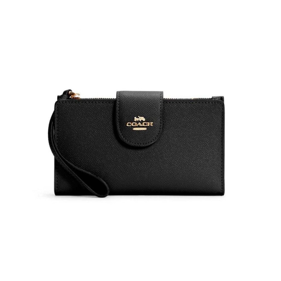 Wallets Coach Snap Closure Wallets | Women'S Purse Coach C2869-Imblk Black