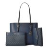 Handbags Michael Kors | Michael Kors Charlotte Tote Bag W/ Clutch And Wallet Blue 34 X 27 X 11 Cm