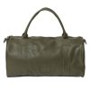 Handbags Stitch & Hide | Stitch & Hide Leather Globe Weekender Duffle Bag Olive Green - Free Wallet Pouch