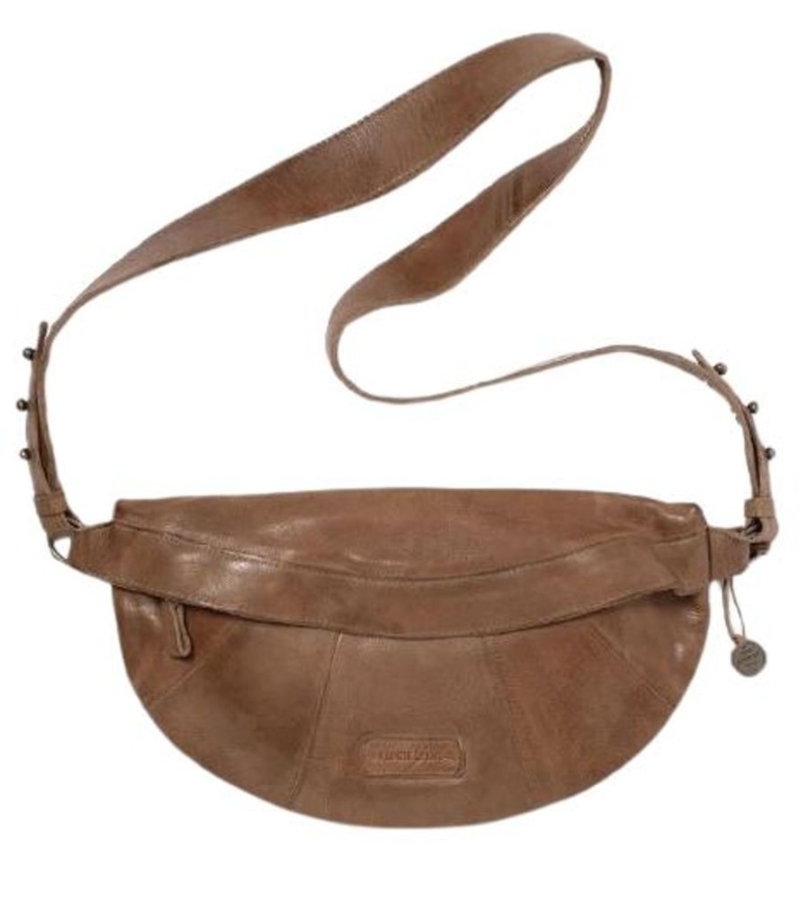 Handbags Stitch & Hide | Stitch & Hide Washed Leather St Kilda Sling/Shoulder Bag Taupe Brown - Free Wallet Pouch