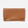 Wallets Stitch & Hide Snap Closure Wallets | Stitch & Hide Leather Darcy Classic Wallet - Almond Brown