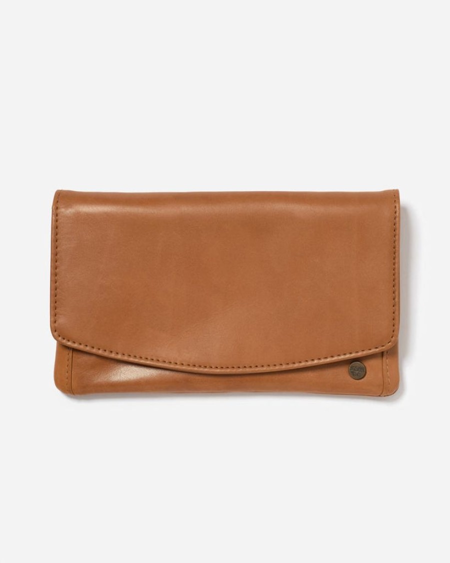 Wallets Stitch & Hide Snap Closure Wallets | Stitch & Hide Leather Darcy Classic Wallet - Almond Brown