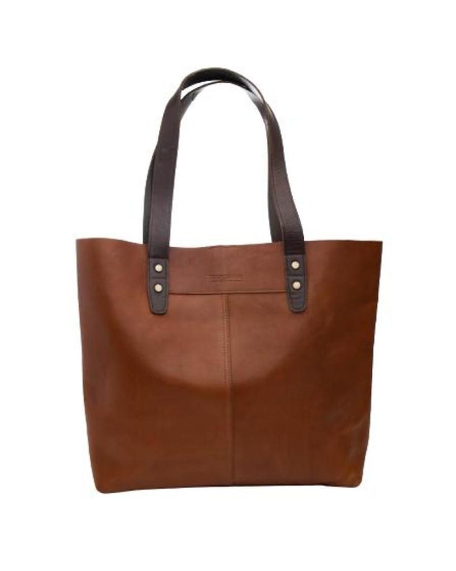 Handbags Stitch & Hide | Stitch & Hide Leather Emma Tote Bag - Classic Collection - Maple Brown - Free Wallet Pouch