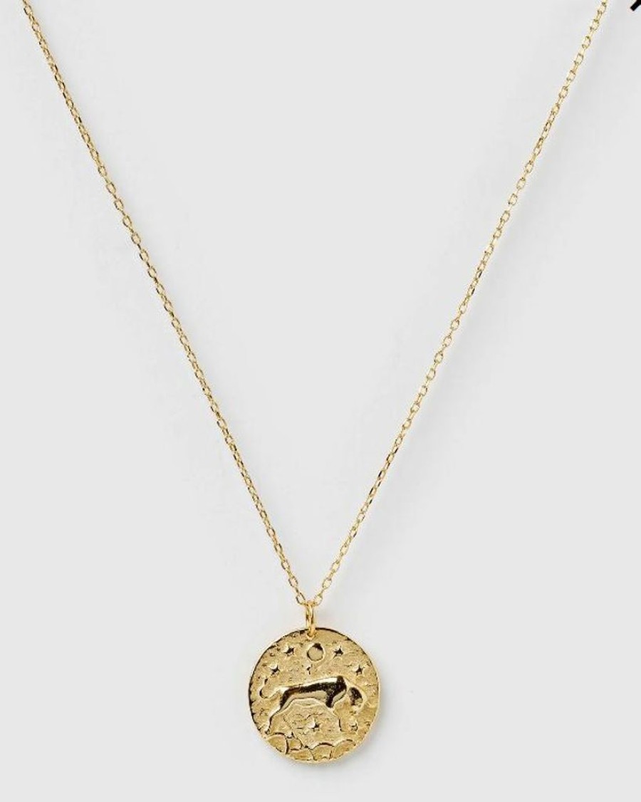 Jewellery Izoa Necklaces | Izoa Star Sign Necklace Taurus Gold