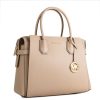 Handbags Michael Kors | Michael Kors 35F2Gm9S8L-Buff Pink Leather Mercer Belted Satchel Bag